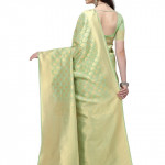 Women's Banarasi Silk Sarees With Zari Jacquard Work & Blouse Piece 1